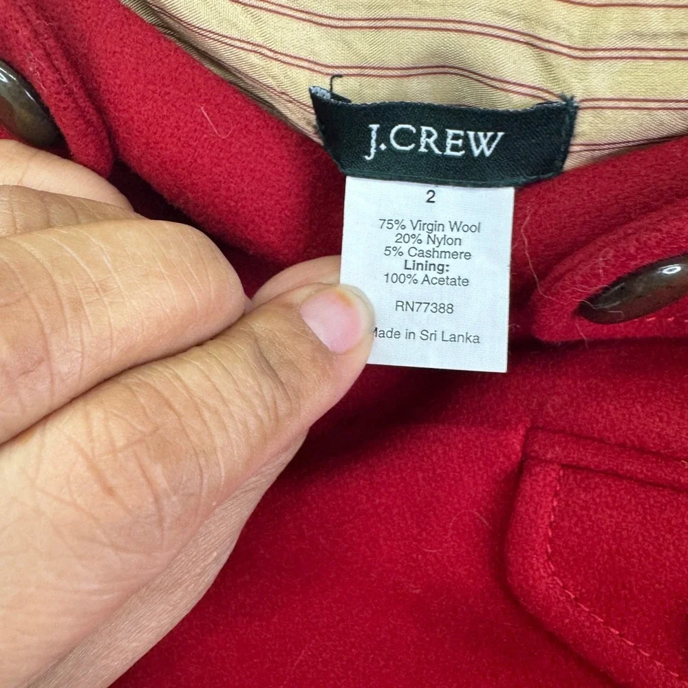 J.Crew Wool Cashmere Blend Mini Skirt Womens Size 2 Red Preppy Academic Holiday